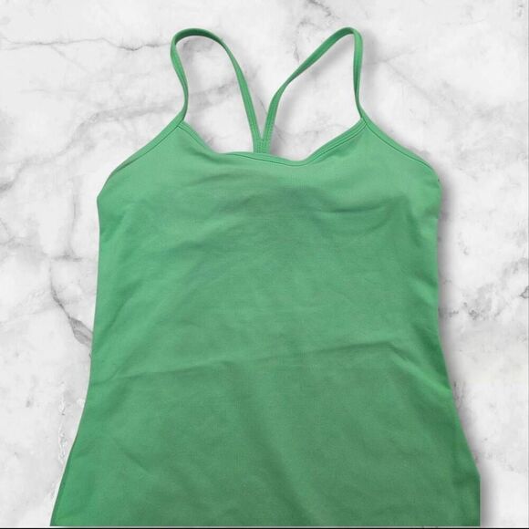 Lululemon Size 6 Power Y Tank Bright Green - Picture 2 of 4